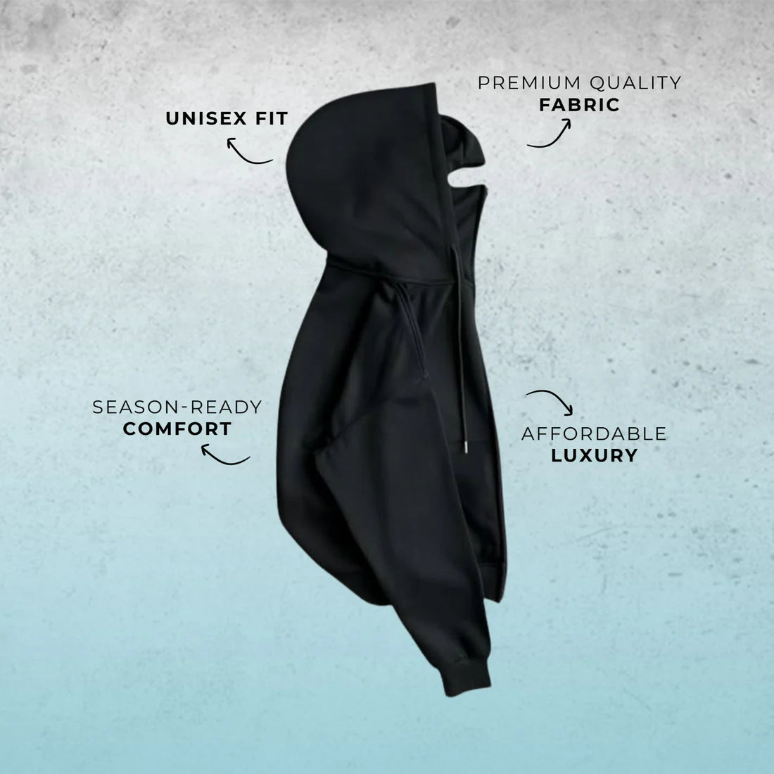 One Piece - Ultimate Zipped Double Collar Balaclava Hoodie – Premium Comfort & Style